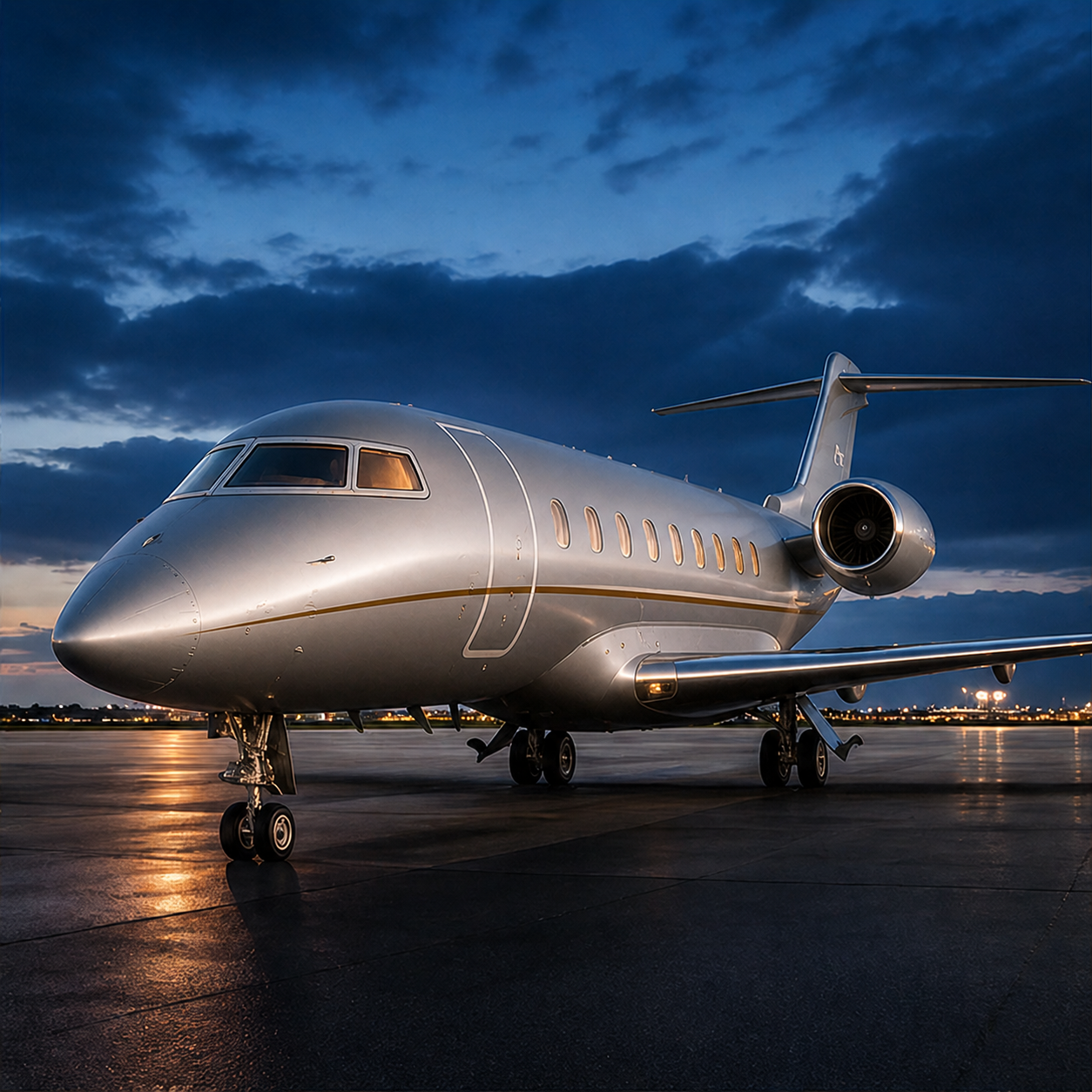 Executive aircraft for a private charter flight in Spain